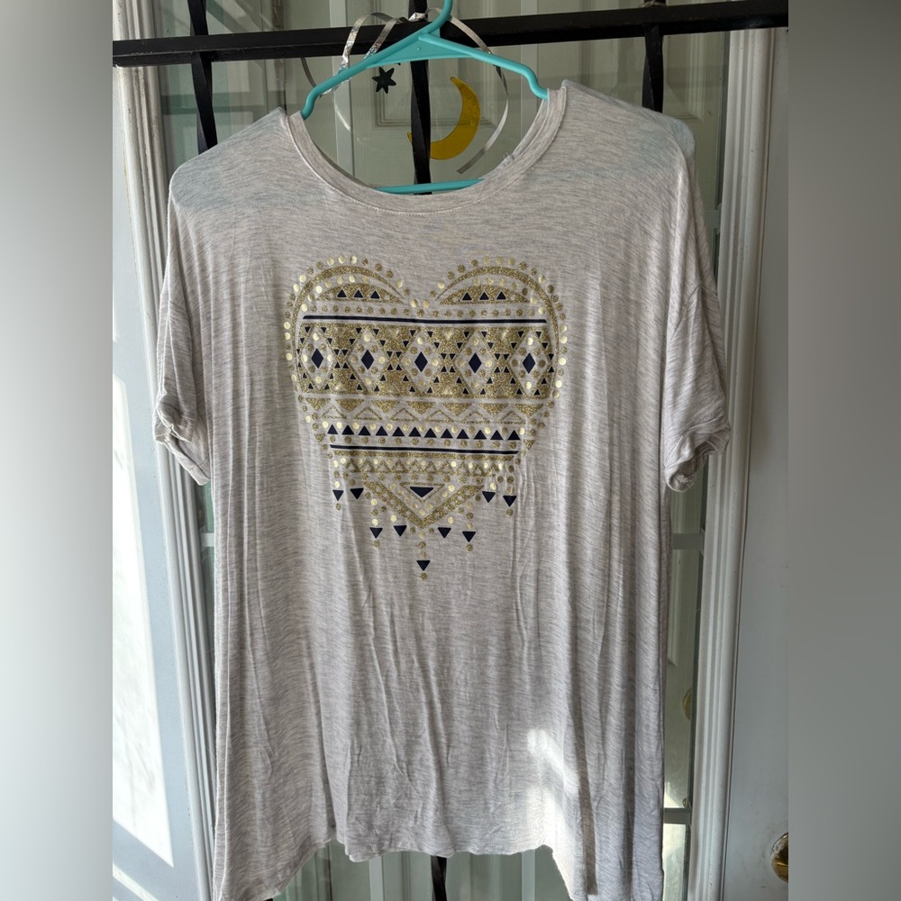 Kids Justice sparkly heart top